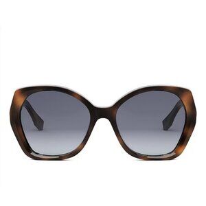 Fendi 57mm Gradient Butterfly Sunglasses - BLONDE HAVANA / GRADIENT SMOKE